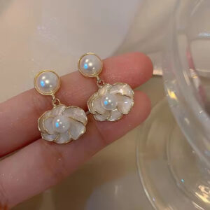 Flower Drop Earrings For Women and Girls