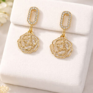 Drop Flower Earrings For Women and Girls