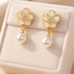 Flower Drop Earrings For Women and Girls
