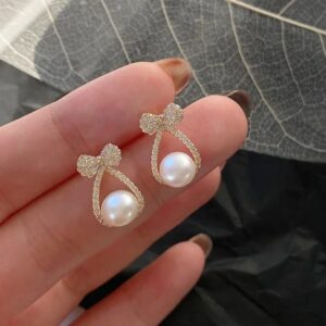 Bow Design With Beautiful Pearl For Women and Girls