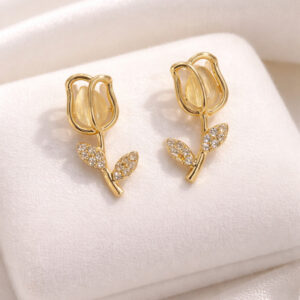 Rose Stud Earrings For Women and Girls