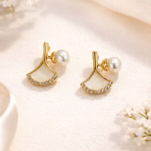 Gold Stud Earrings For Women and Girls