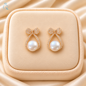 Bow Design With Beautiful Pearl For Women and Girls