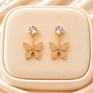 Butterfly Design Drop Earrings For Women and Girls