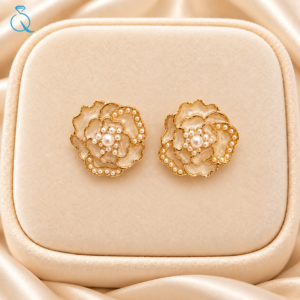 Flower Stud Earrings For Women and Girls