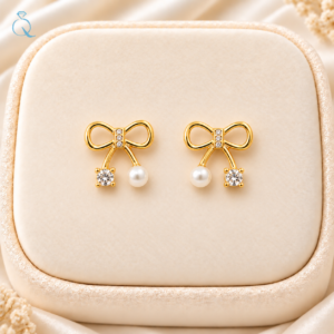 Bow Design With Beautiful Pearl For Women and Girls