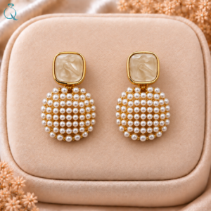 Pearl Work Drop Earrings For Women and Girls