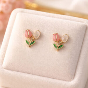 Minimal Flower Design Earrings For Women and Girls Alloy Stud Earring