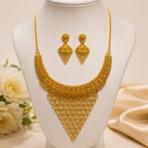 Traditional Gold Plated  Necklace Set For Women and Girls