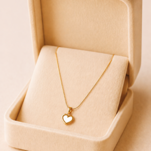 Golden heart chain pendal for women and Girls