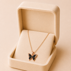 Rose gold-plated Butterfly pendant design Necklace For Women And Girls