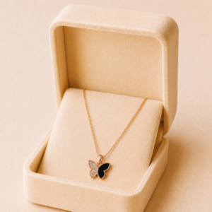 Rose gold-plated Butterfly pendant design Necklace For Women And Girls