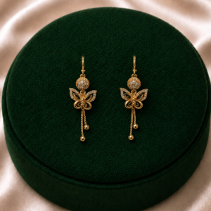 Butterfly Drop C.Z.Earrings For Women and Girls