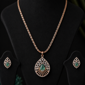 American Diamond C.Z.Necklace Set with Earrings for Women & Girls