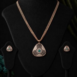 American Diamond C.Z.Necklace Set with Earrings for Women & Girls