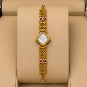 Gold-Tone Traditional Bracelet Watch For Women and Girls