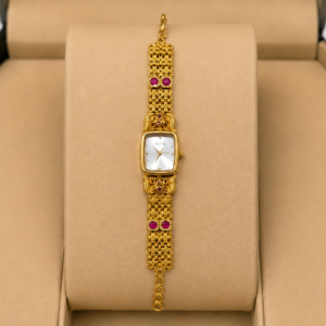 Gold-Tone Traditional Bracelet Watch For Women and Girls