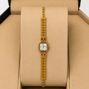 Gold-Tone Traditional Bracelet Watch For Women and Girls