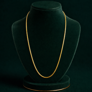 Gold-Tone Snake Chain Necklace for Women and Men