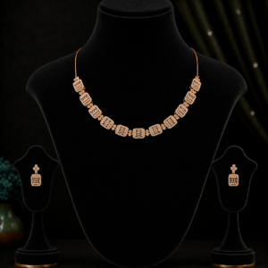 American Diamond C.Z.Necklace Set with Earrings for Women & Girls