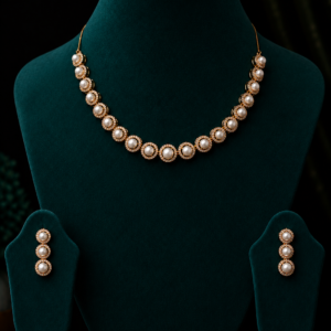 American Diamond C.Z.Necklace Set with Earrings for Women & Girls