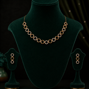 American Diamond C.Z.Necklace Set with Earrings for Women & Girls