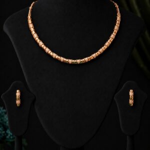American Diamond C.Z.Necklace Set with Earrings for Women & Girls