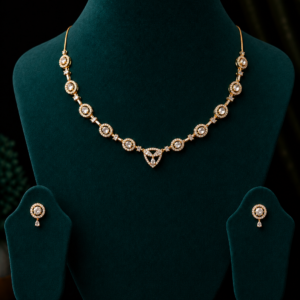 American Diamond C.Z.Necklace Set with Earrings for Women & Girls