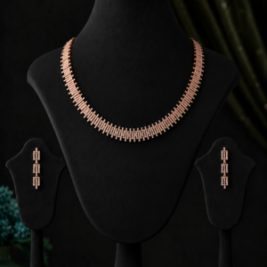 American Diamond C.Z.Necklace Set with Earrings for Women & Girls