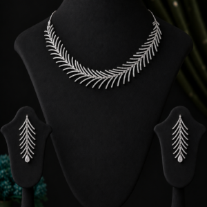 American Diamond C.Z.Necklace Set with Earrings for Women & Girls