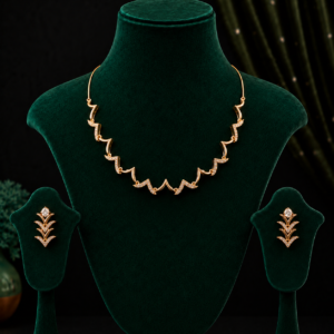 American Diamond C.Z.Necklace Set with Earrings for Women & Girls
