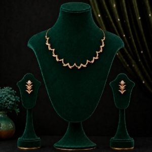 American Diamond C.Z.Necklace Set with Earrings for Women & Girls