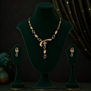 American Diamond C.Z.Necklace Set with Earrings for Women & Girls
