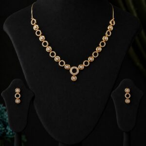 American Diamond C.Z.Necklace Set with Earrings for Women & Girls