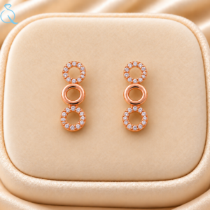Golden Stud Earrings For Women and Girls