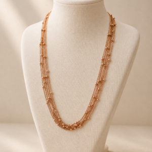 Gold-Tone Three Layer Chain For Women and Girls