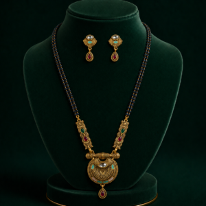 Traditional Gold Plated Mangalsutra Set for Women.
