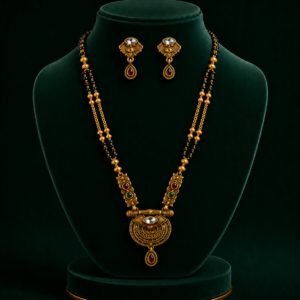 Traditional Gold Plated Mangalsutra Set for Women.