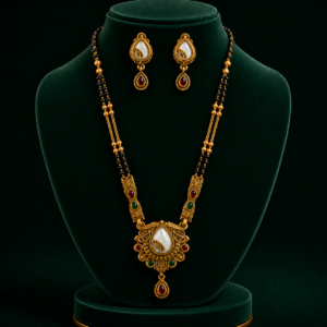 Traditional Gold Plated Mangalsutra Set for Women.