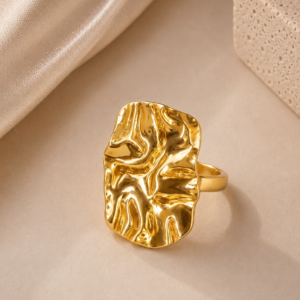 Golden Adjustable Ring for Women and Girls