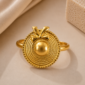 Golden Adjustable Ring for Women and Girls