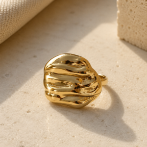 Golden Adjustable Ring for Women and Girls