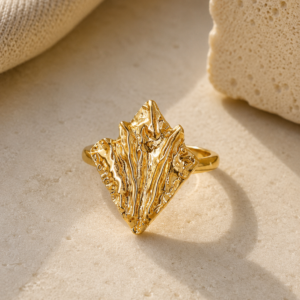 Golden Adjustable Ring for Women and Girls
