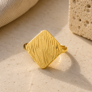 Golden Adjustable Ring for Women and Girls