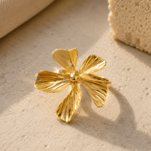 Golden Adjustable Ring for Women and Girls