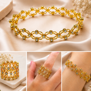 Adjustable Ring that convert into Bracelet For Women and Girls