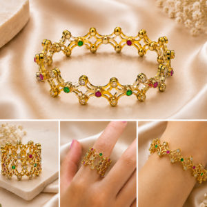 Adjustable Ring that convert into Bracelet For Women and Girls