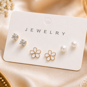 3 Pair Stud Set For Women and Girls