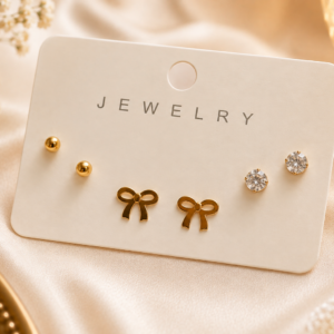3 Pair Stud Set For Women and Girls