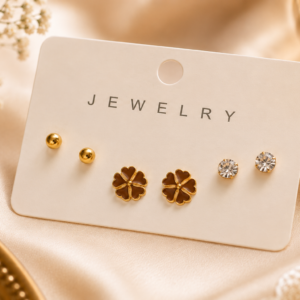 3 Pair Stud Set For Women and Girls